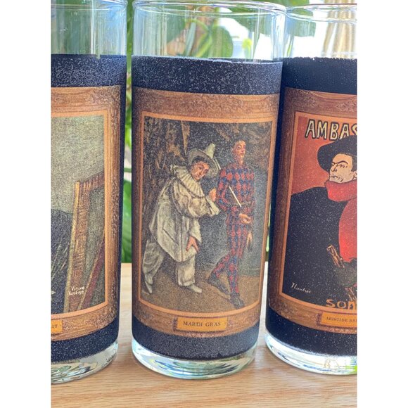 Vintage libbey Jim beam tall ball drinking water glasses cups textured tumblers - Picture 4 of 6